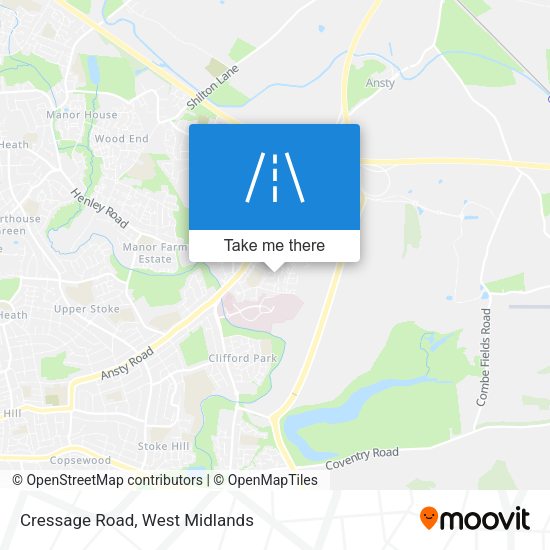 Cressage Road map