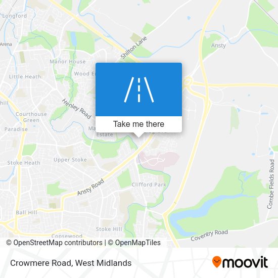 Crowmere Road map