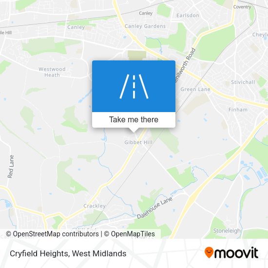 Cryfield Heights map