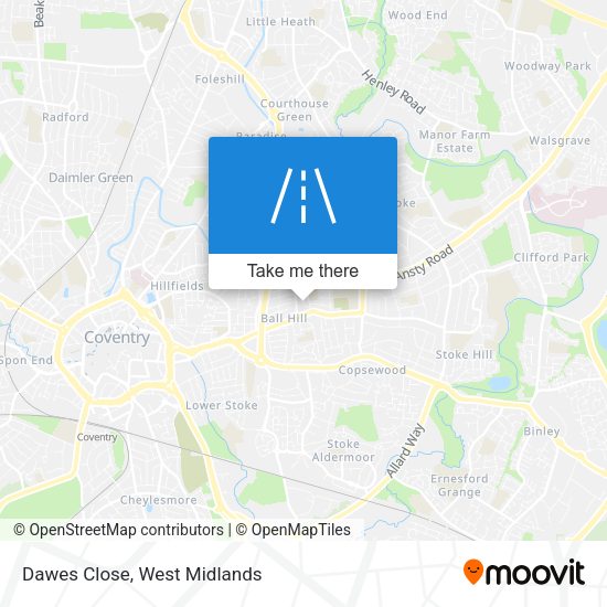 Dawes Close map