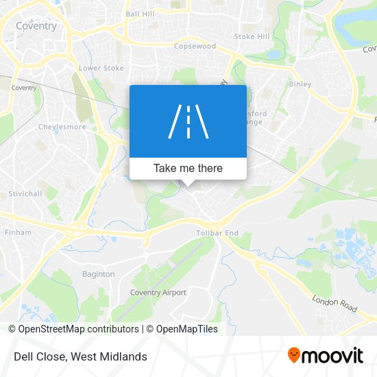 Dell Close map