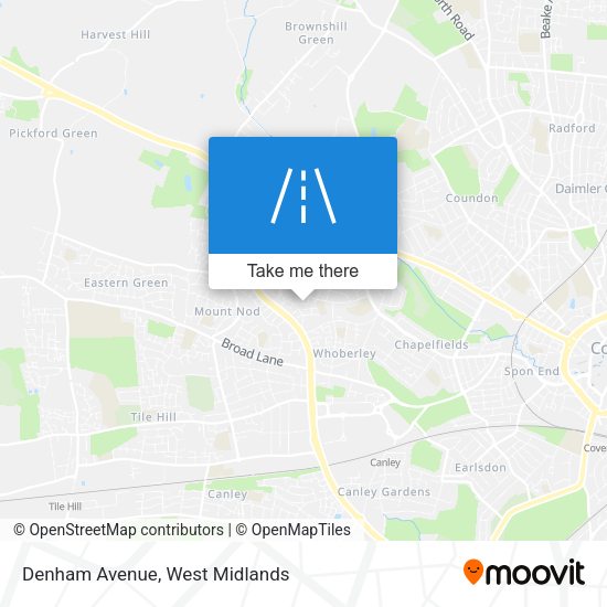 Denham Avenue map