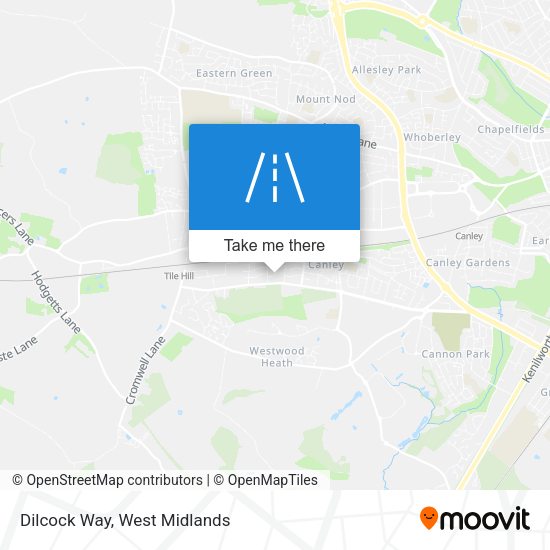 Dilcock Way map