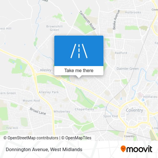 Donnington Avenue map