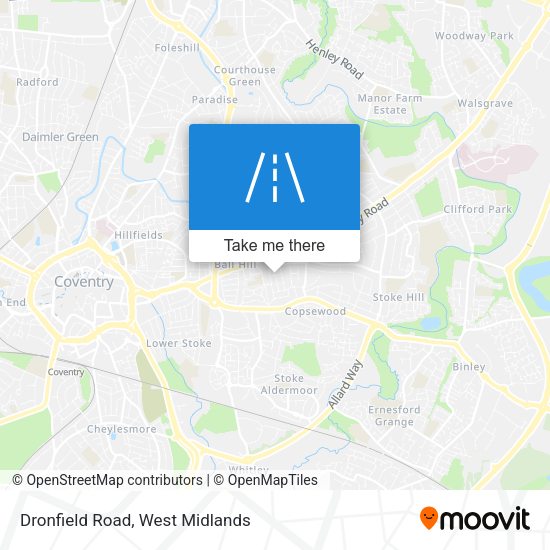 Dronfield Road map