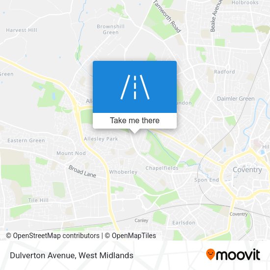 Dulverton Avenue map