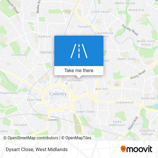 Dysart Close map