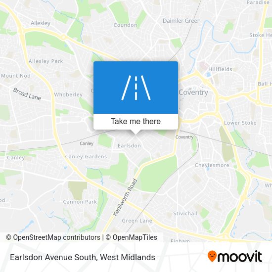 Earlsdon Avenue South map