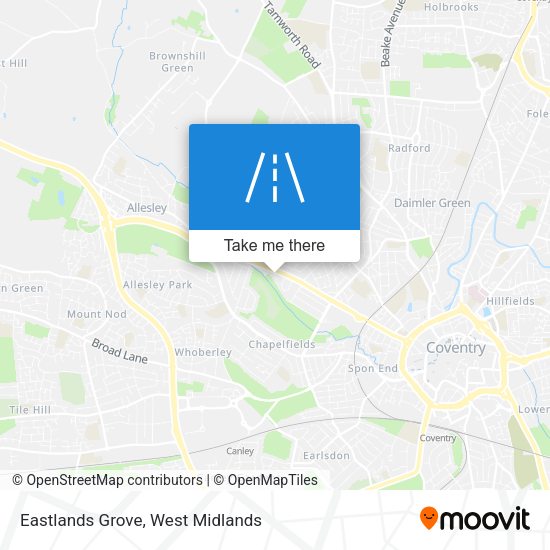 Eastlands Grove map