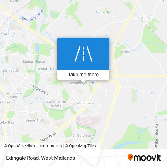 Edingale Road map