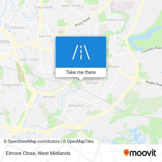 Elmore Close map