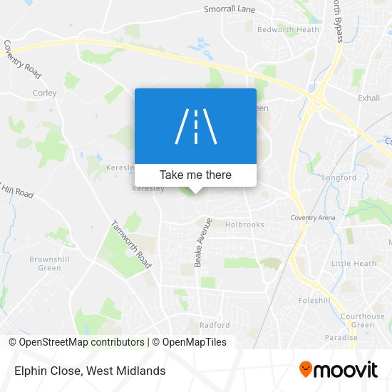 Elphin Close map