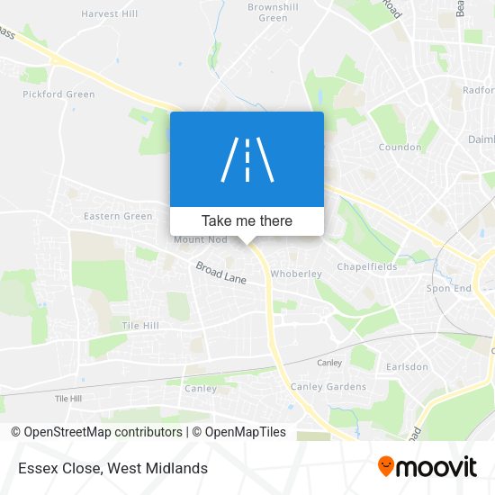 Essex Close map