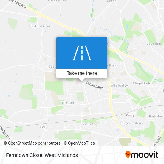 Ferndown Close map