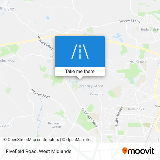 Fivefield Road map