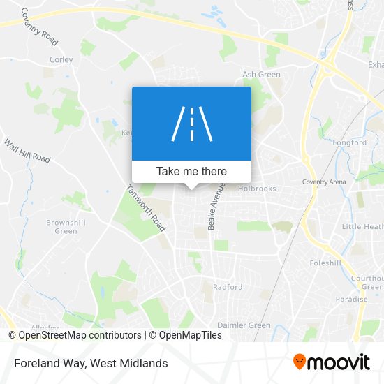 Foreland Way map
