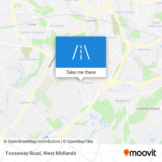 Fosseway Road map