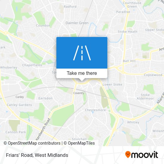 Friars' Road map