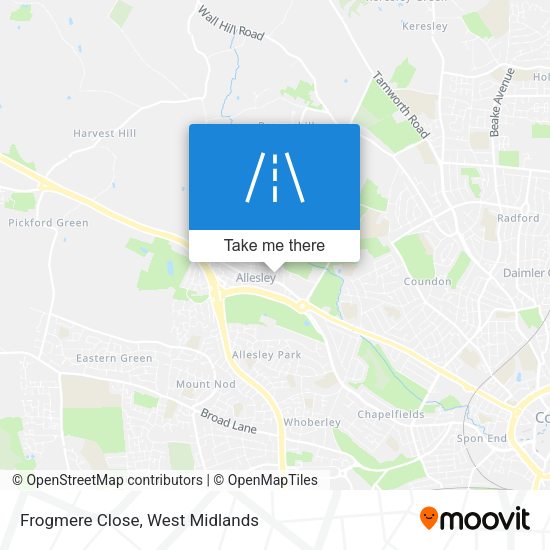 Frogmere Close map