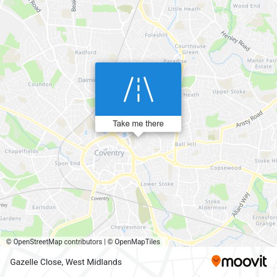 Gazelle Close map