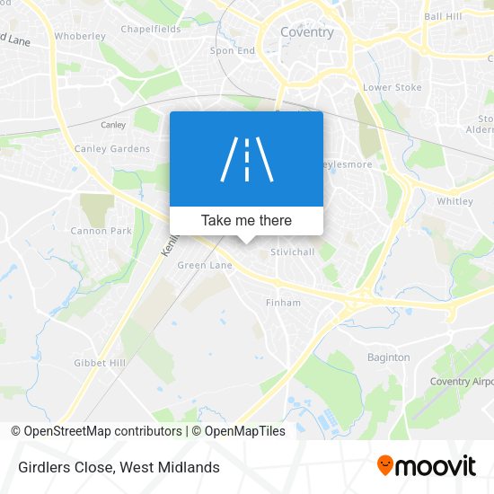 Girdlers Close map