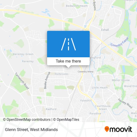 Glenn Street map