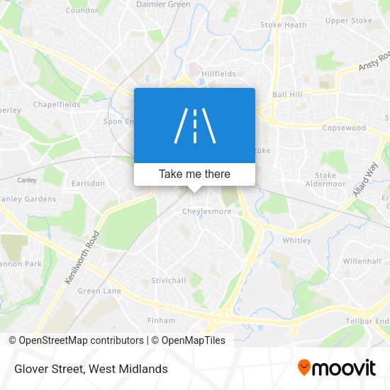 Glover Street map