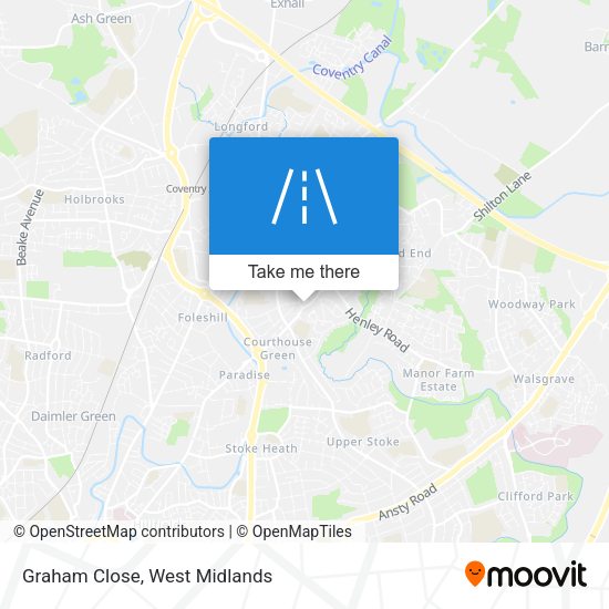Graham Close map