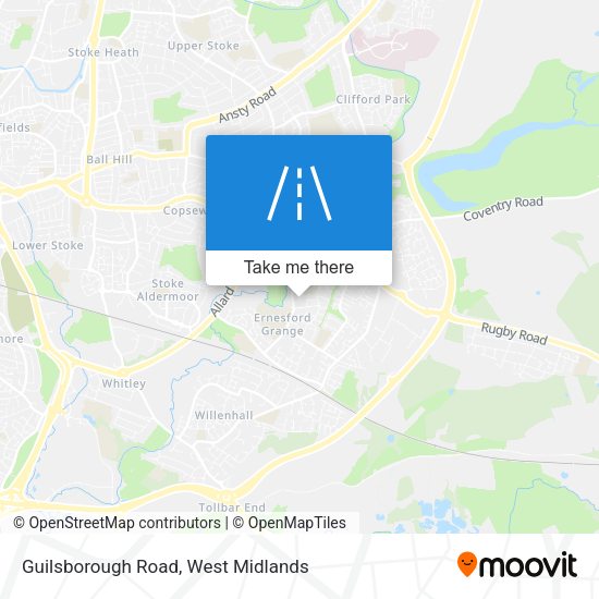 Guilsborough Road map