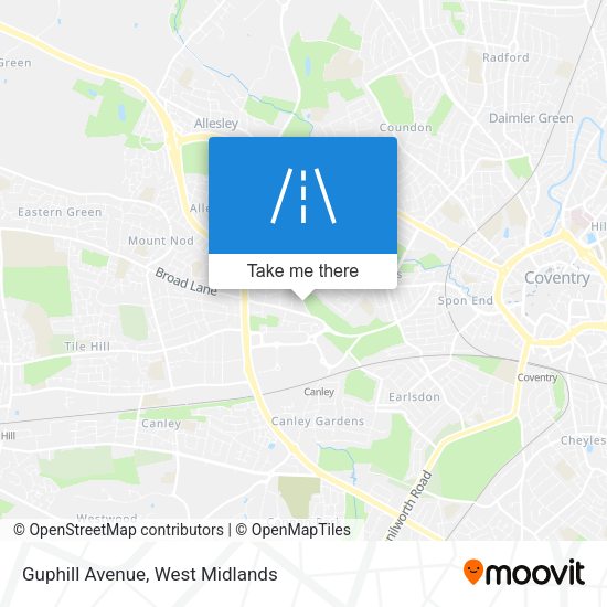Guphill Avenue map