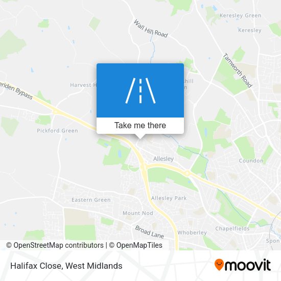 Halifax Close map