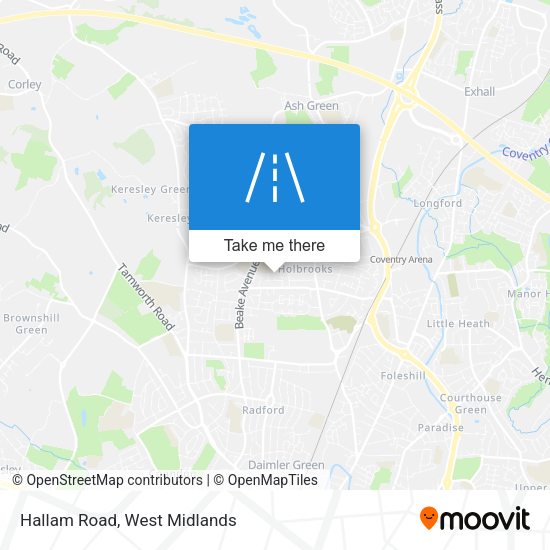 Hallam Road map