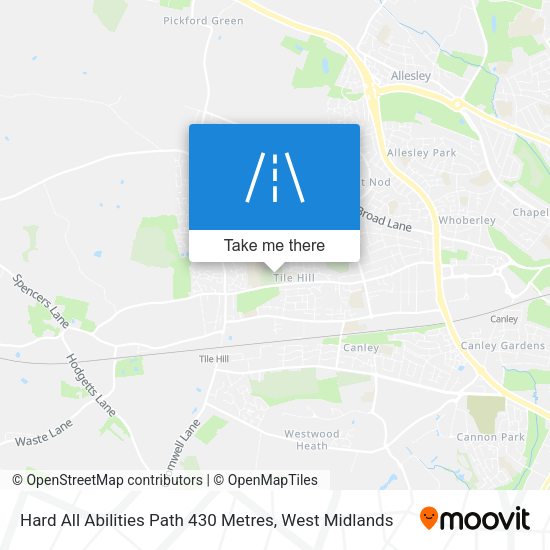 Hard All Abilities Path 430 Metres map