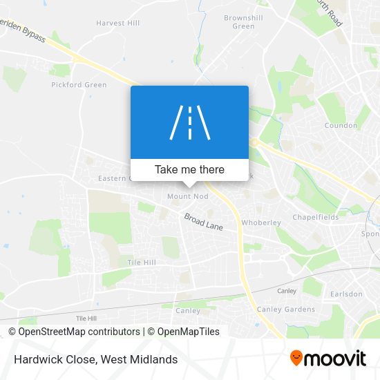 Hardwick Close map