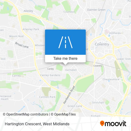 Hartington Crescent map