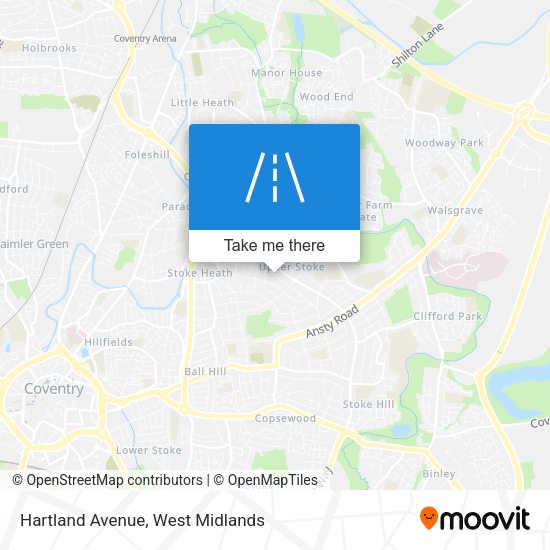 Hartland Avenue map