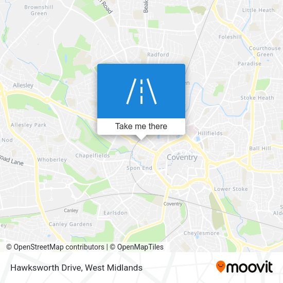 Hawksworth Drive map