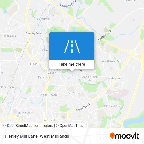 Henley Mill Lane map