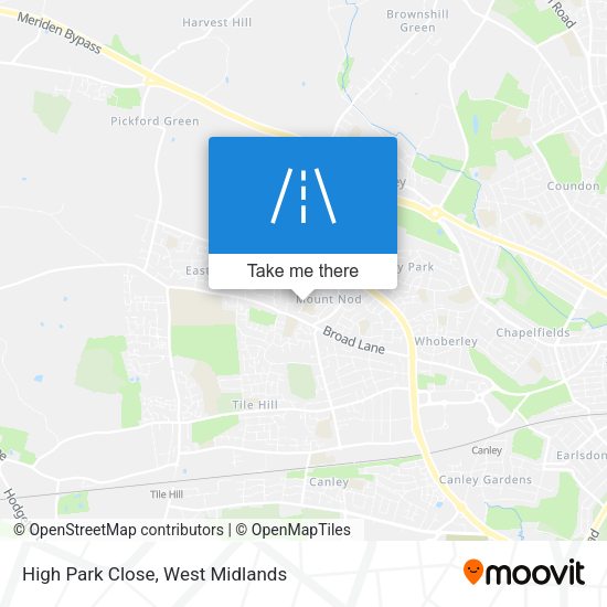 High Park Close map