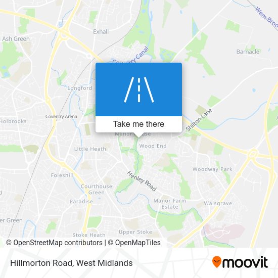 Hillmorton Road map