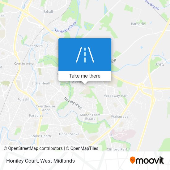 Honiley Court map