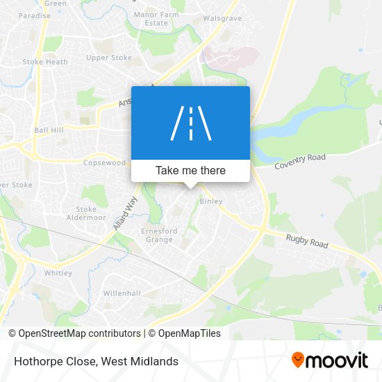 Hothorpe Close map