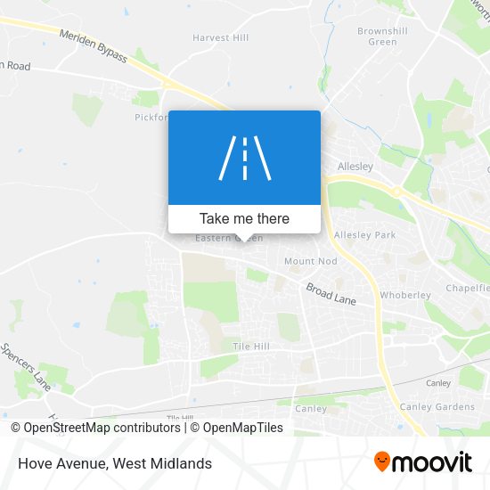 Hove Avenue map