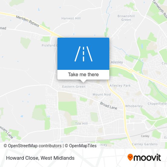 Howard Close map