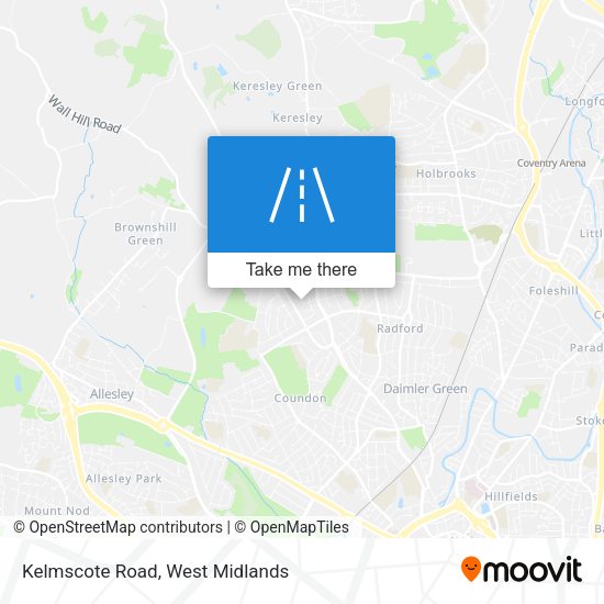 Kelmscote Road map