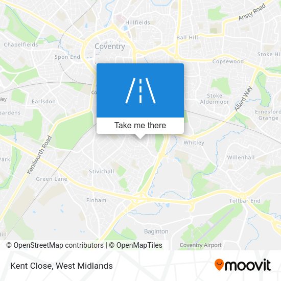 Kent Close map