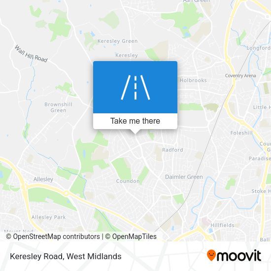 Keresley Road map