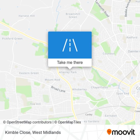 Kimble Close map