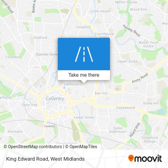 King Edward Road map