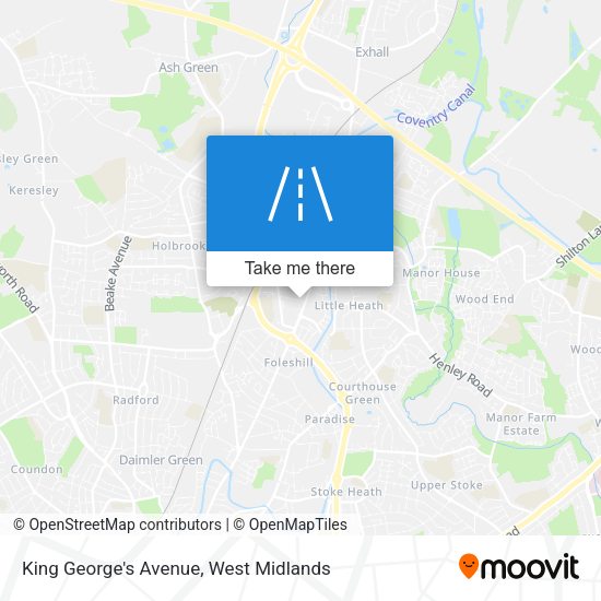 King George's Avenue map
